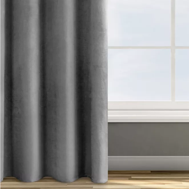 Zasłona stalowa z tkaniny welwetowej 140x250 cm przelotka ROSA Design 91