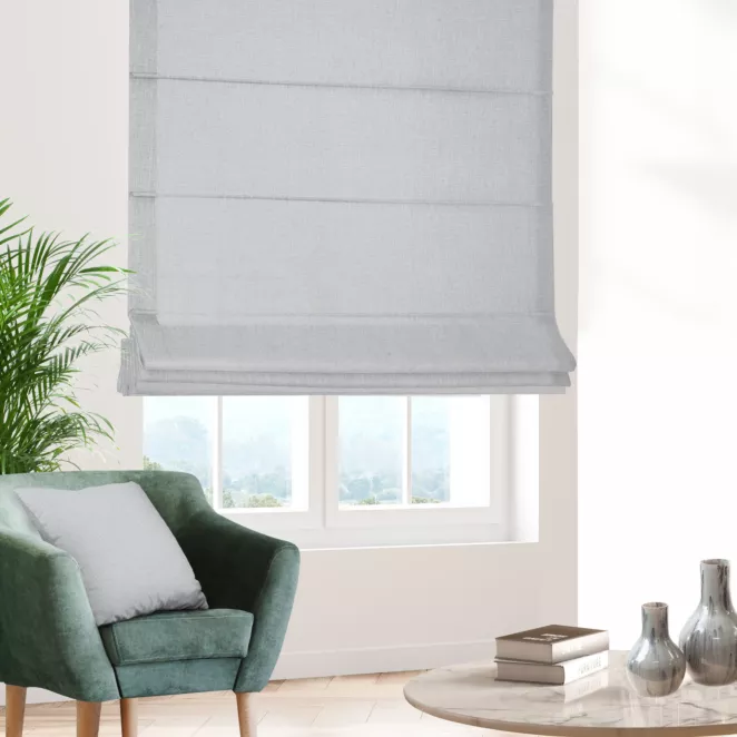 Roleta szyta z systemem comfort naturalna z tkaniny o naturalnym splocie w stylu eko