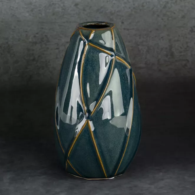 Wazon ceramiczny TEO z nowoczesnym wypukłym wzorem