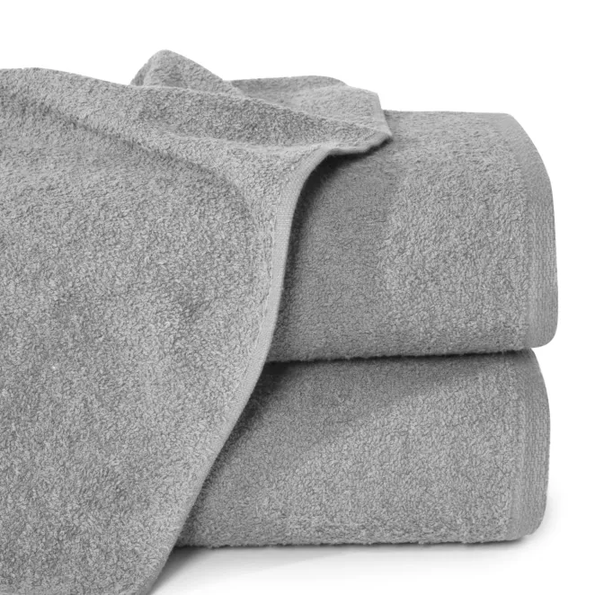 Ręcznik kąpielowy 50x100 cm bawełniany kolor srebrny 400 g/m2 GŁADKI 1