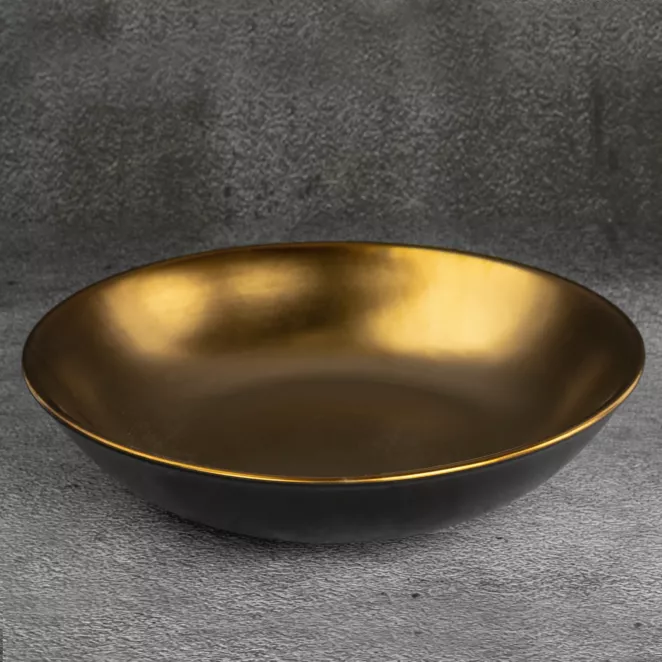 Misa ceramiczna EBRU czarno-złota