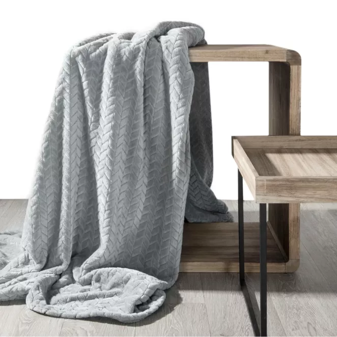 DESIGN 91 Koc CINDY miękki i miły w dotyku z wytłaczanym wzorem