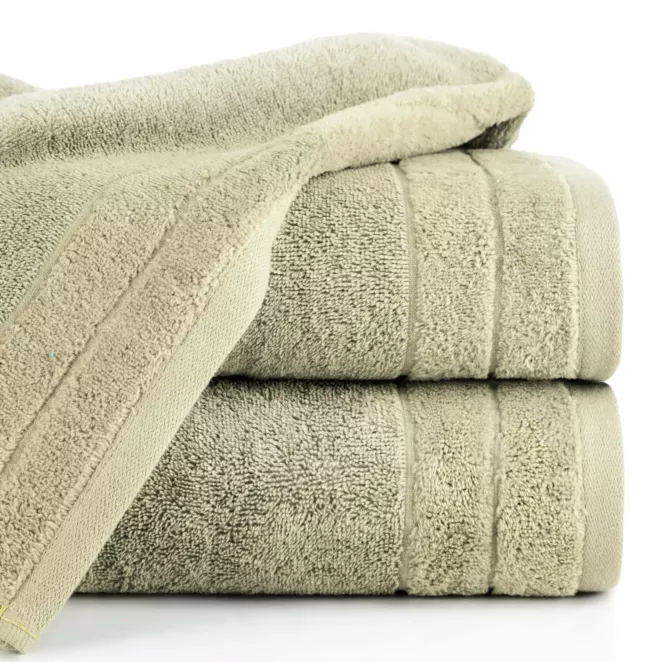 Ręcznik do rąk 30x50 cm bawełniany kolor beżowy z welwetową bordiurą 500 g/m2 DAMLA