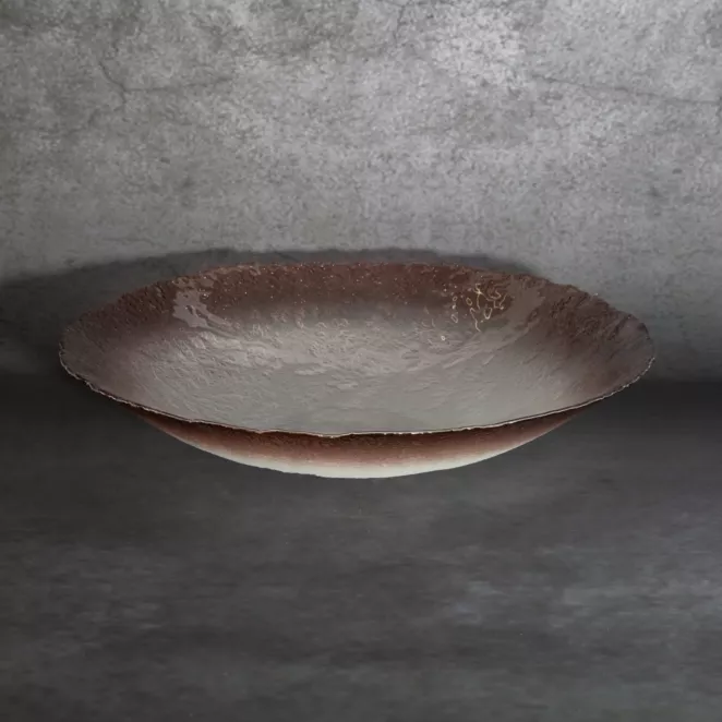 TERRA COLLECTION Misa SEVILLE ze szkła artystycznego z geometrycznym wzorem