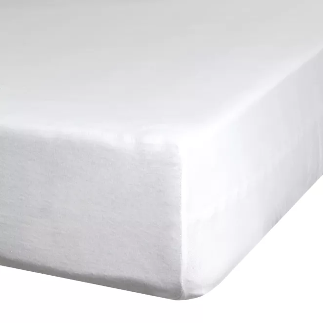 Prześcieradło jersey z gumką 160x200 cm z bawełny kolor kremowy 190 g/m2 Eurofirany Premium