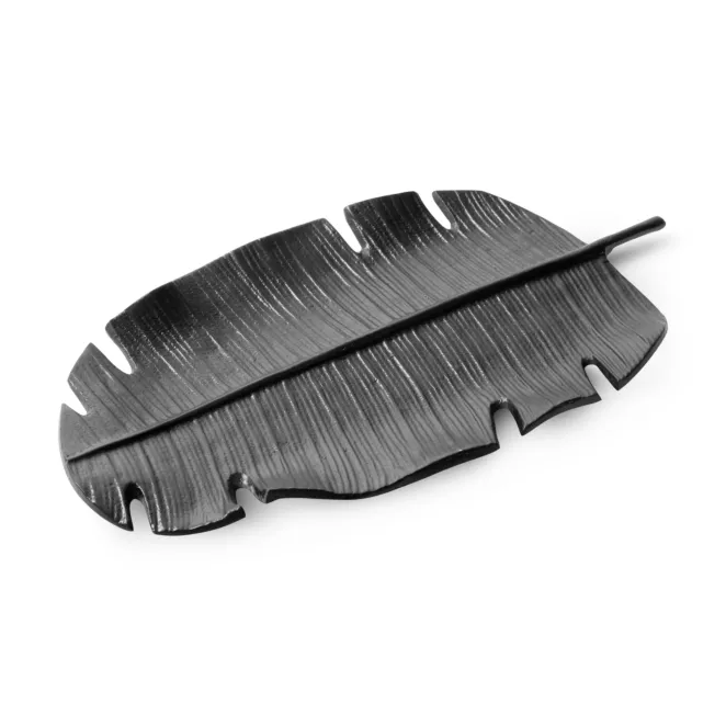 Metalowa patera KAREN w formie liścia