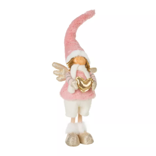 Figurka świąteczna DOLL lalka w zimowym stroju z miękkich tkanin