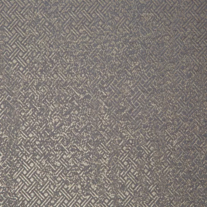 R194/1 Zasłona szyta na taśmie 5 cm srebrno złocista z połyskującej tkaniny z geometrycznym, drobnym wzorem