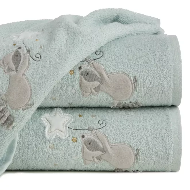Ręcznik kąpielowy dziecięcy 50x90 cm bawełniany kolor niebieski 400 g/m2 BABY 48