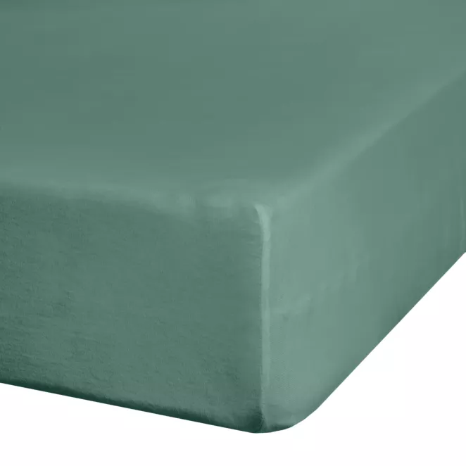 Prześcieradło jersey z gumką 90x200 cm z bawełny kolor miętowy 140 g/m2 ADELA