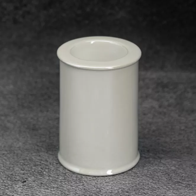 Świecznik ceramiczny w formie walca SIMONA z perłowym połyskiem