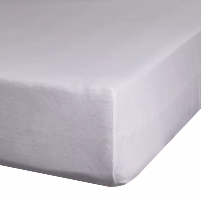 Prześcieradło jersey z gumką 220x200 cm z bawełny kolor jasnoszary 140 g/m2 ADELA