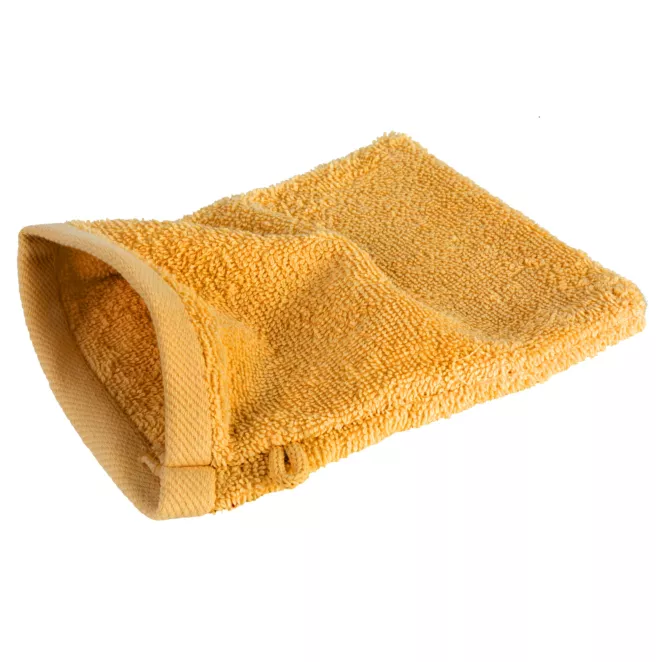 Myjka kąpielowa 16x21 cm bawełniana kolor musztardowy 500 g/m2 GŁADKI 2