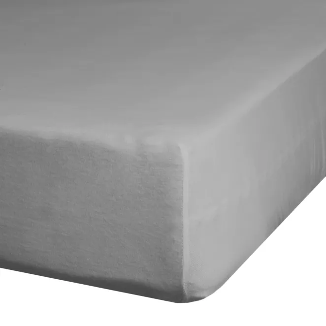Prześcieradło jersey z gumką 90x200 cm z bawełny kolor stalowy 125 g/m2 Design 91