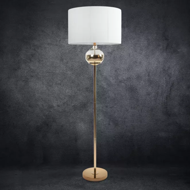 Lampa stojąca CAROLINE z matowym abażurem