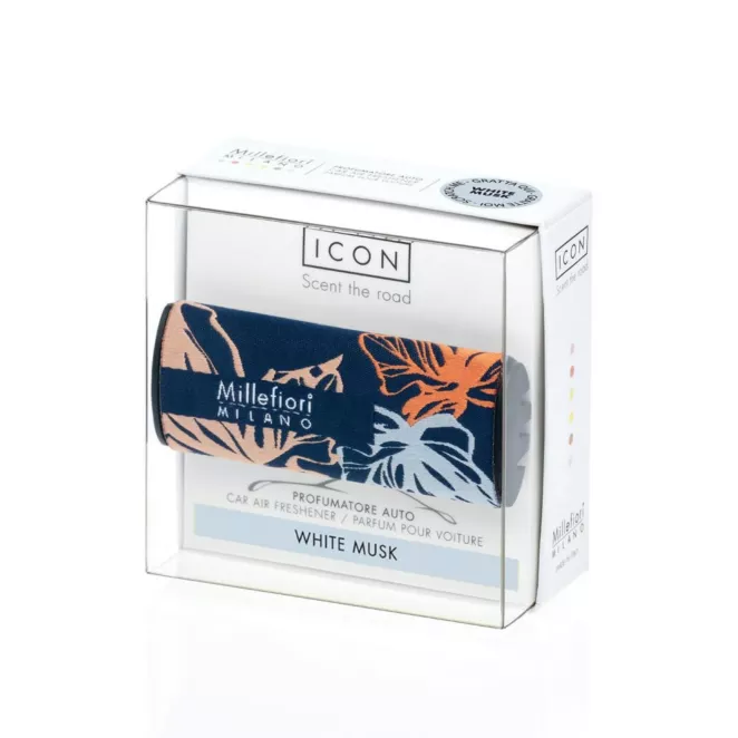 MILLEFIORI Zapach do samochodu  textile floral CAR ICON White musk