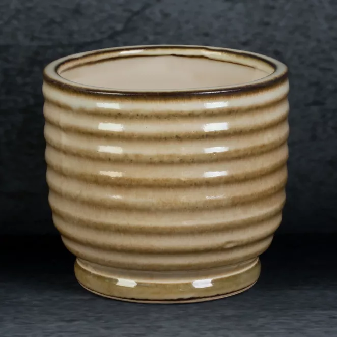 Osłonka ceramiczna BENA z poziomymi prążkami