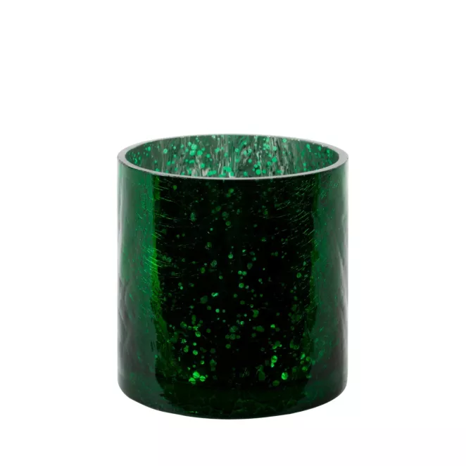 Świecznik VERRE ze szkła artystycznego z marmurkową fakturą