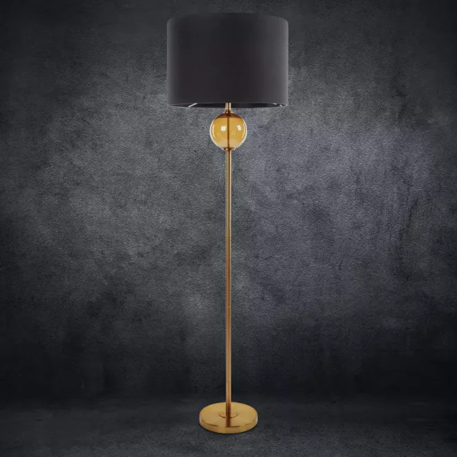 Lampa stojąca LEONA z matowym abażurem