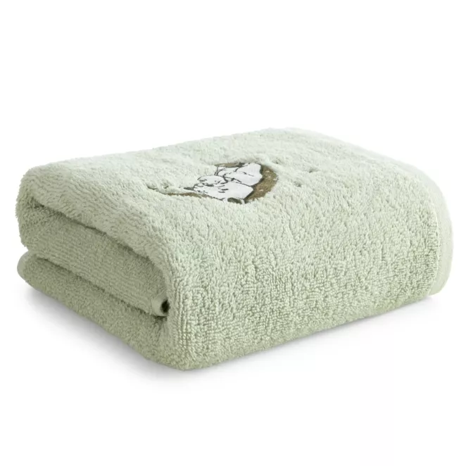 Ręcznik kąpielowy dziecięcy 50x90 cm bawełniany kolor miętowy z aplikacją misia 450 g/m2 BABY 74