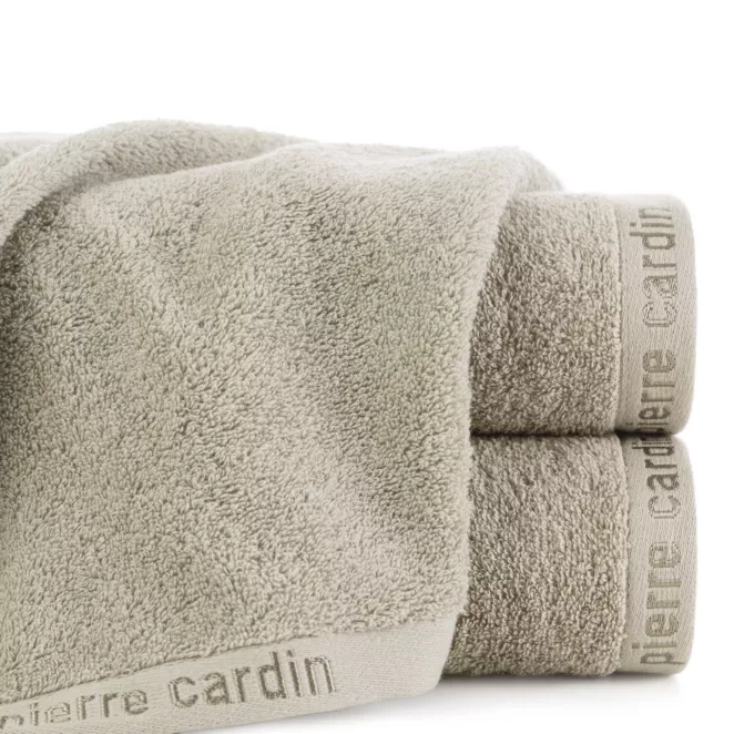 Ręcznik do rąk 30x50 cm bawełniany kolor jasnobeżowy z żakardową bordiurą 430 g/m2 EVI Pierre Cardin