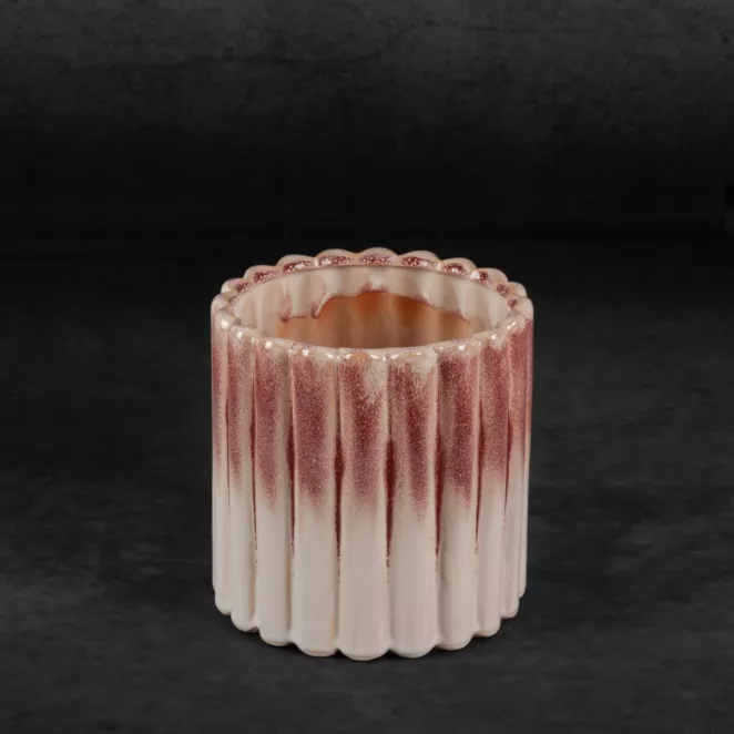 Osłonka ceramiczna na donicę EVITA z efektem ombre