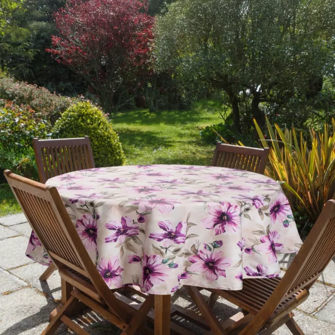 Okrągły obrus GARDEN na taras oraz balkon z wodoodpornej tkaniny
