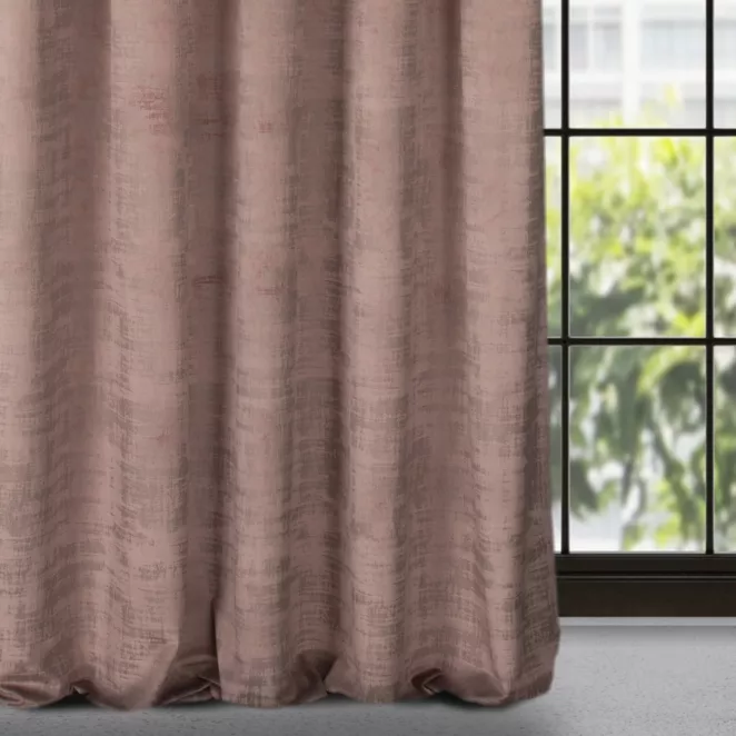 Zasłona pudrowo różowa z matowego welwetu 140x270 taśma AIR Diva Line