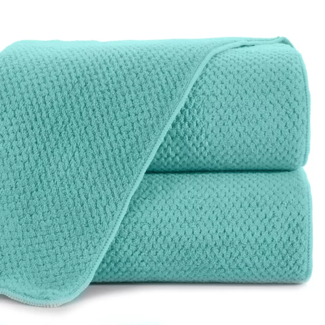 Ręcznik kąpielowy 50x90 cm z mikrowłókna kolor miętowy o ryżowej strukturze 280 g/m2 ZOE 1