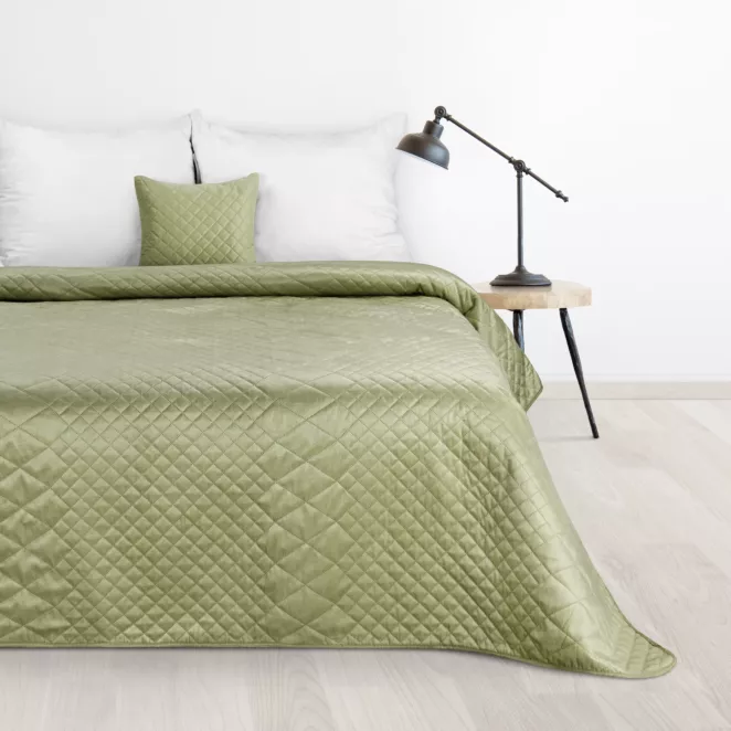 DESIGN 91 Narzuta LUIZ 3 welwetowa pikowana metodą hot press w geometryczny wzór