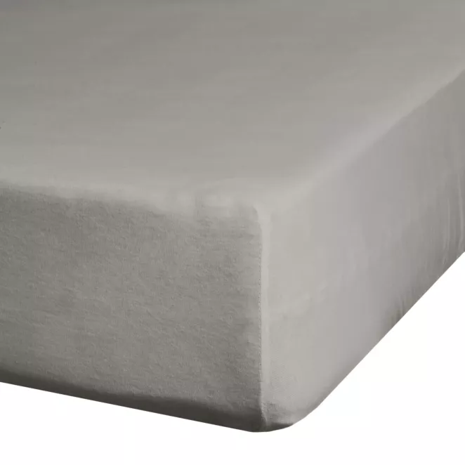 Prześcieradło jersey z gumką 90x200 cm z bawełny kolor srebrny 190 g/m2 Eurofirany Premium