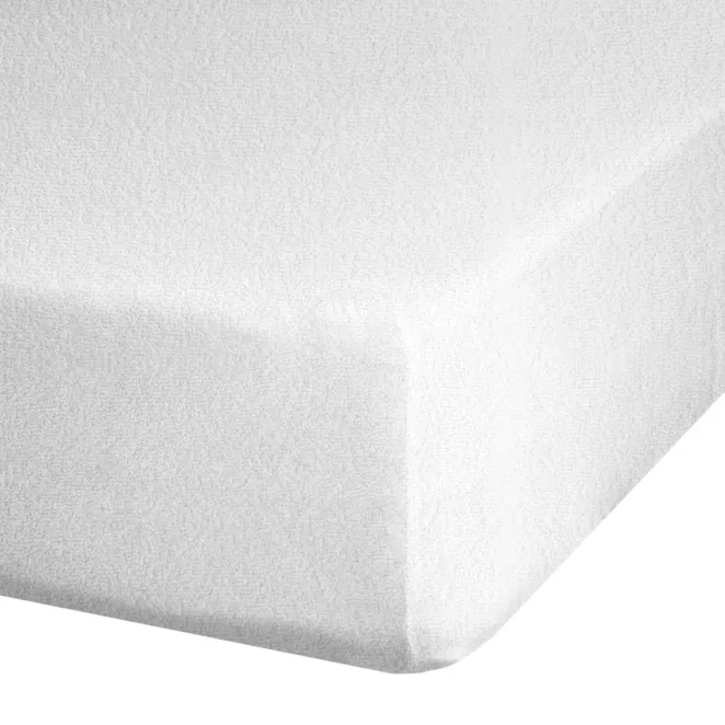 Prześcieradło frotte z gumką 140x200 cm z bawełny kolor biały 170 g/m2 Design 91