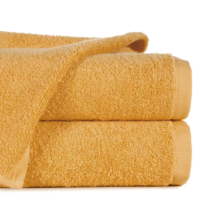 Ręcznik kąpielowy 50x90 cm bawełniany kolor musztardowy 500 g/m2 GŁADKI 2