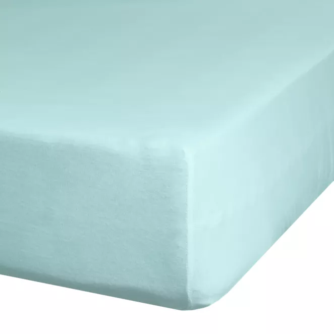 Prześcieradło jersey z gumką 240x220 cm z bawełny kolor miętowy 125 g/m2 Design 91
