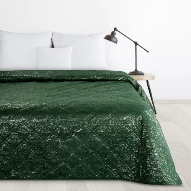 DESIGN 91 narzuta welwetowa pikowana metodą hot press w wzór karo
