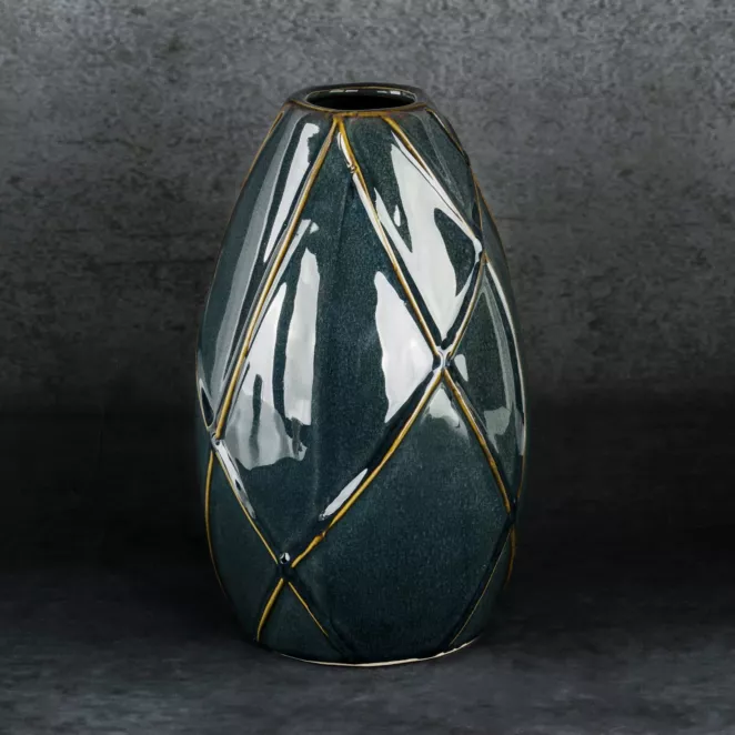 Wazon ceramiczny TEO z nowoczesnym wypukłym wzorem