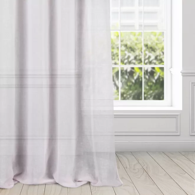 Zasłona różowa w stylu eko 140x250 cm przelotka PAOLA