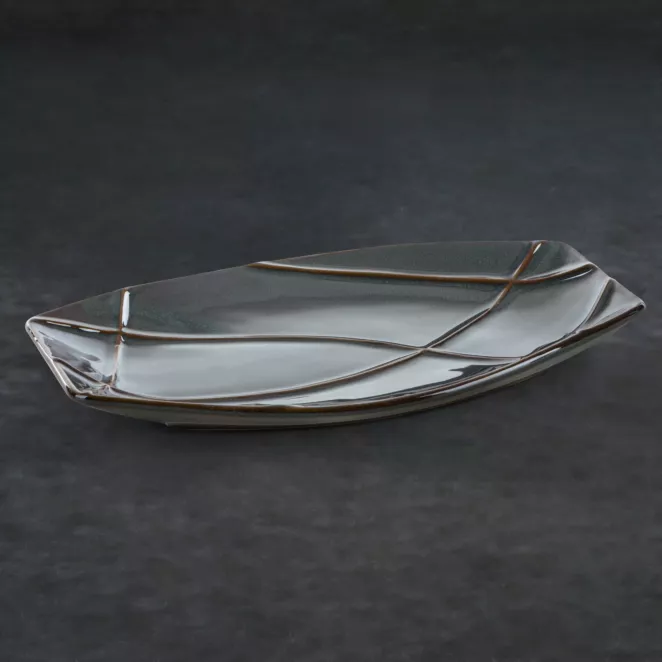 Patera ceramiczna TEO z nowoczesny wypukłym wzorem
