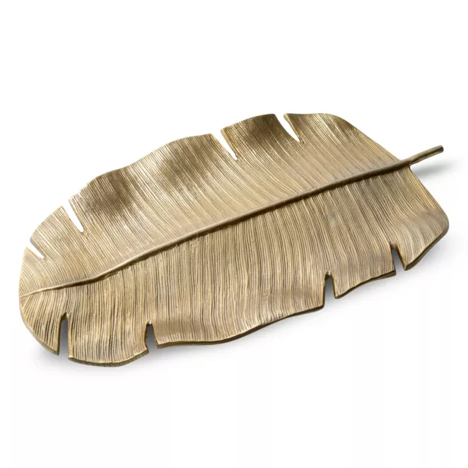 Metalowa patera KAREN w formie liścia