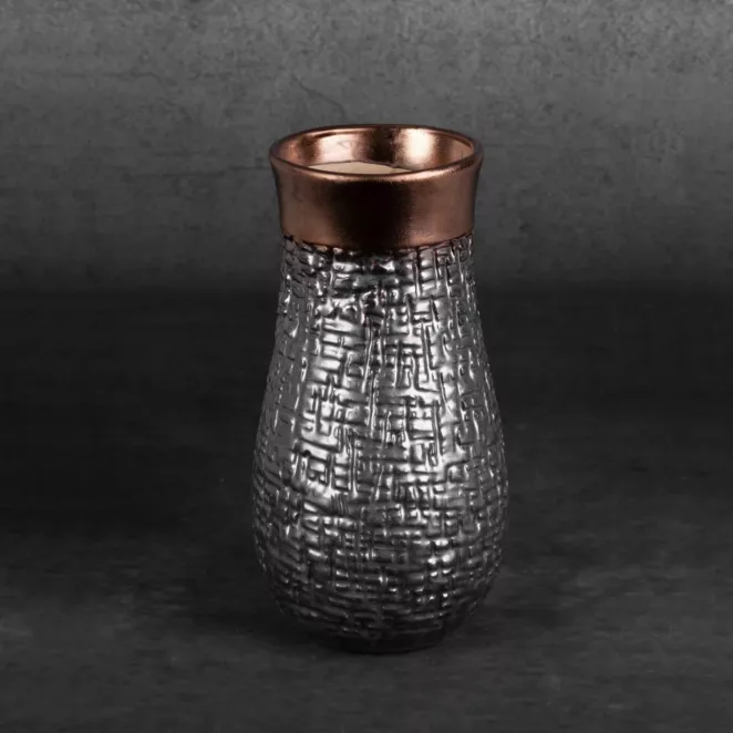 Wazon ceramiczny MORENA z wytłaczanym wzorem