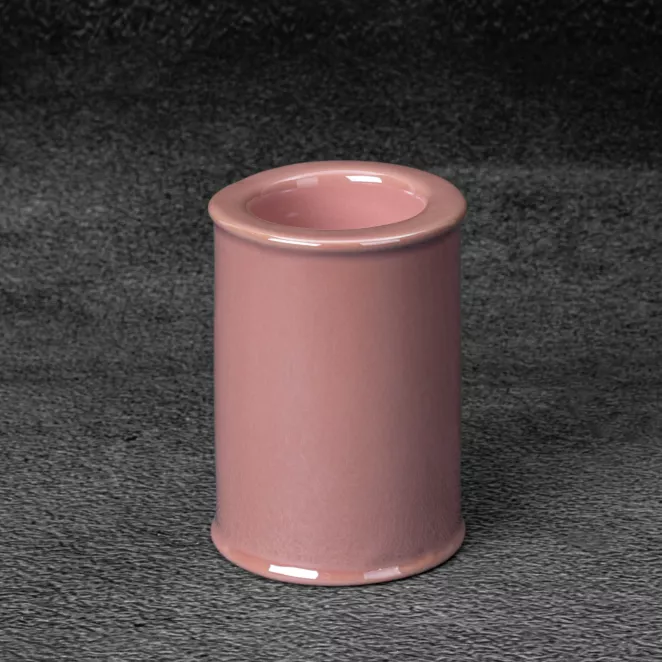 Świecznik ceramiczny w formie walca SIMONA z perłowym połyskiem