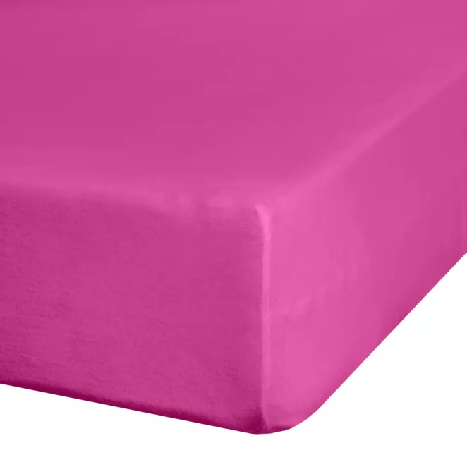 Prześcieradło jersey z gumką 220x200 cm z bawełny kolor amarantowy 140 g/m2 ADELA