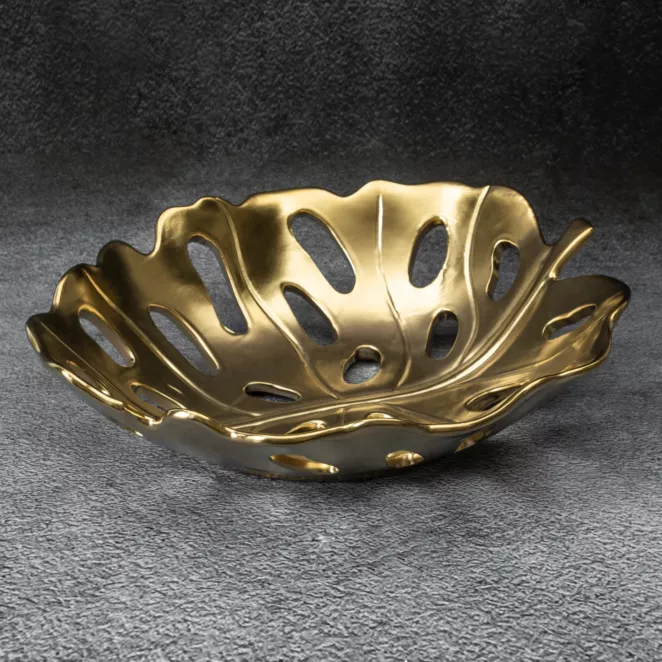 Patera ceramiczna MIRA w kształcie liścia monstery
