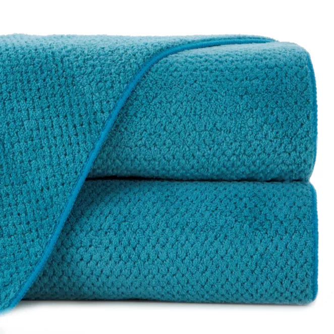 Ręcznik kąpielowy 50x90 cm z mikrowłókna kolor turkusowy strukturze 280 g/m2 ZOE 1