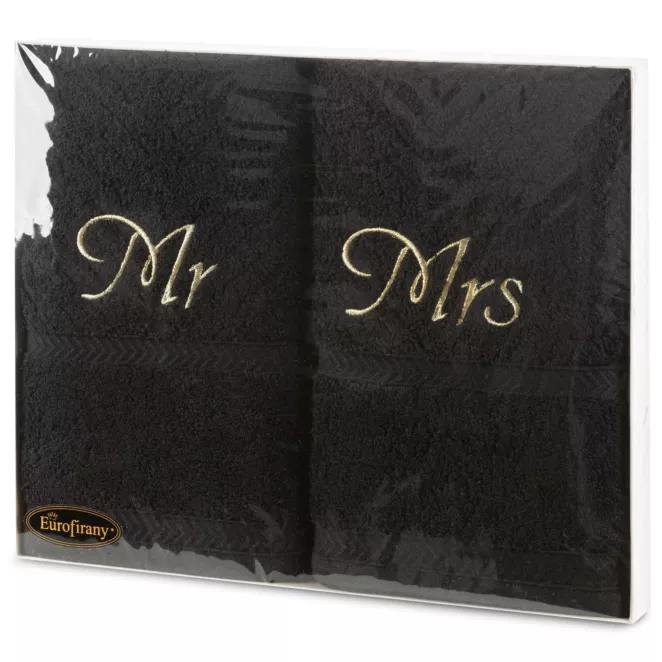Zestaw prezentowy - zestaw 2 szt ręczników z haftem MRS&MR