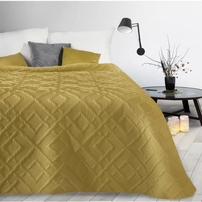 DESIGN 91 Narzuta ALARA 2 z geometrycznym wzorem wykonana techniką hot press