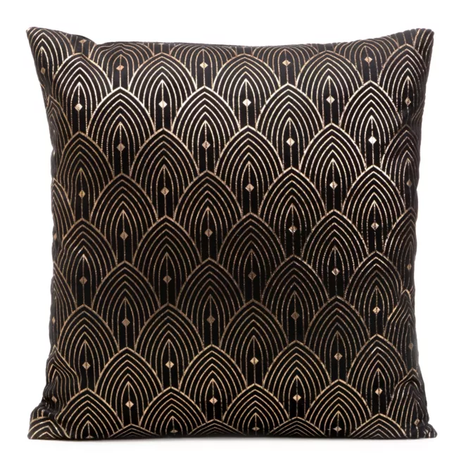 DESIGN 91 Poszewka AGNES z złotym nadrukiem w  stylu art deco
