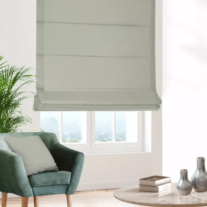 Roleta szyta z systemem comfort naturalna z gładkiej tkaniny typu blackout
