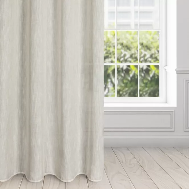 Zasłona naturalna z dodatkiem lnu w stylu eko 140x250 cm przelotka LATIKA