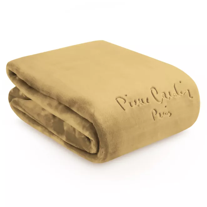 Koc CLARA o wysokiej gramaturze z haftowanym logo PIERRE CARDIN